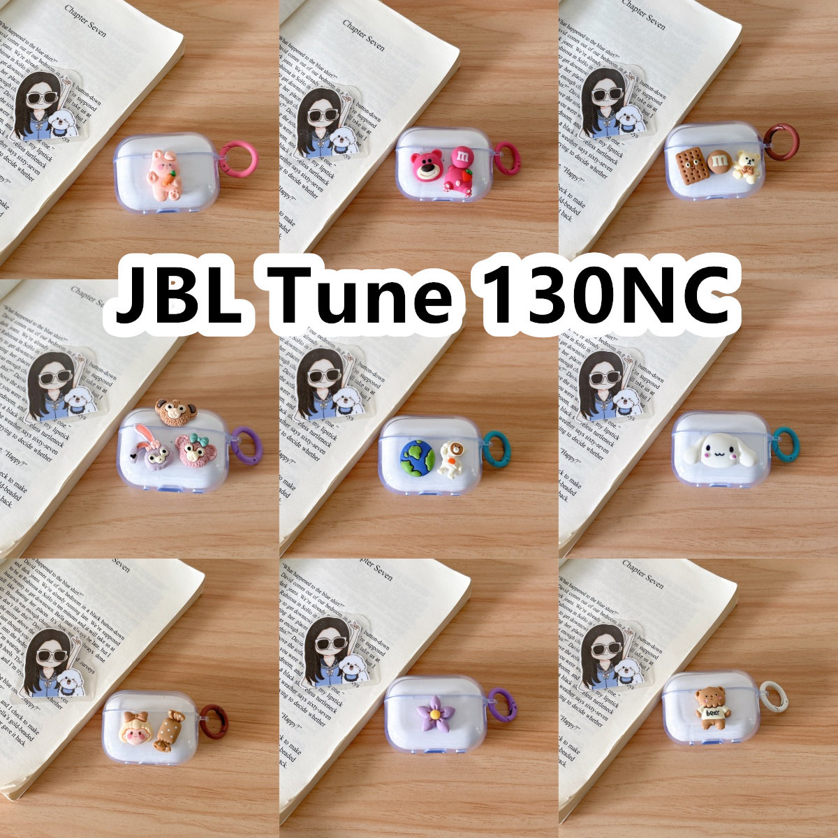 适用于JBL Tune 130NC耳机套透明DIY手作经典卡通保护套防摔可爱