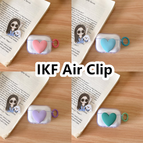 适用于IKF Air Clip耳机套透明DIY手作桃心保护套防摔可爱