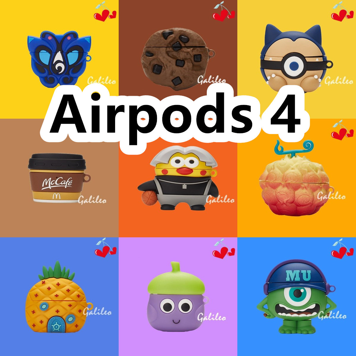 适用于Airpods 4耳机套卡通纯色保护套硅胶软壳无线蓝牙耳机壳防摔情侣潮充电仓盒子