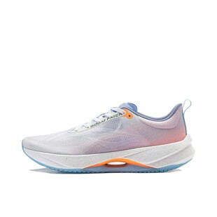 LiNing李宁超轻21 高回弹䨻质缓震耐磨透气 低帮跑步鞋 男款 白橘