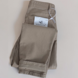 女2026春季 哈伦裤 新款 高腰弹力显瘦百搭修身 爆款 卡其色老爹牛仔裤