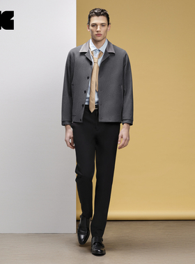 LNG2024早春新款商务通勤时尚宽松微弹抽绳休闲长裤男装SHDA013