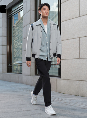 LNG秋冬新款高弹力抽绳多口袋老钱风长裤卫裤男