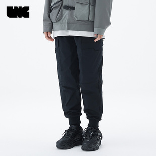 春秋宽松休闲潮流黑色锥形长裤 LNG都市机能 「量子超算」男女同款