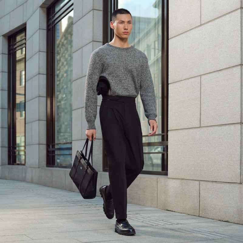 LNG秋季新款时尚通勤大容量单肩托特包手提电脑包男女款LBLT013