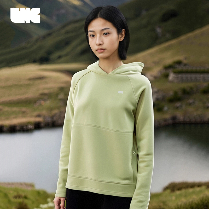 LNG休闲运动风四面弹连帽卫衣