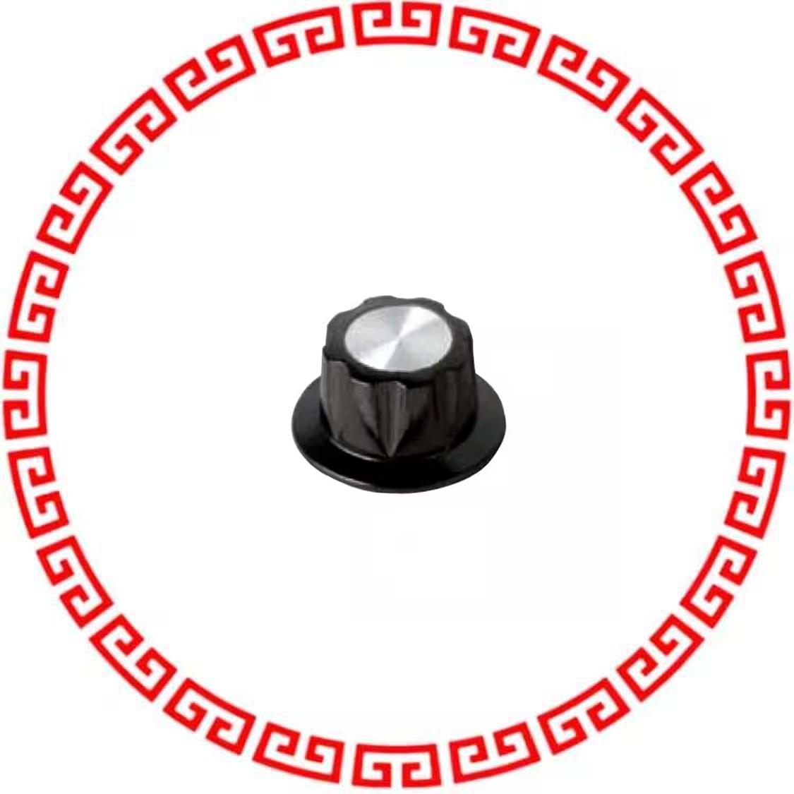 1913BU KNOB FLUTED W/SKIRT 0.126 PLAST