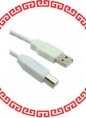 1487587-1 USB, A-B, 28/26, WHITE, 1.0M