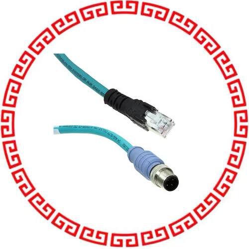 ICD14T1NTL10M M12 MALE D-CODE, STRAIGHT, RJ45,