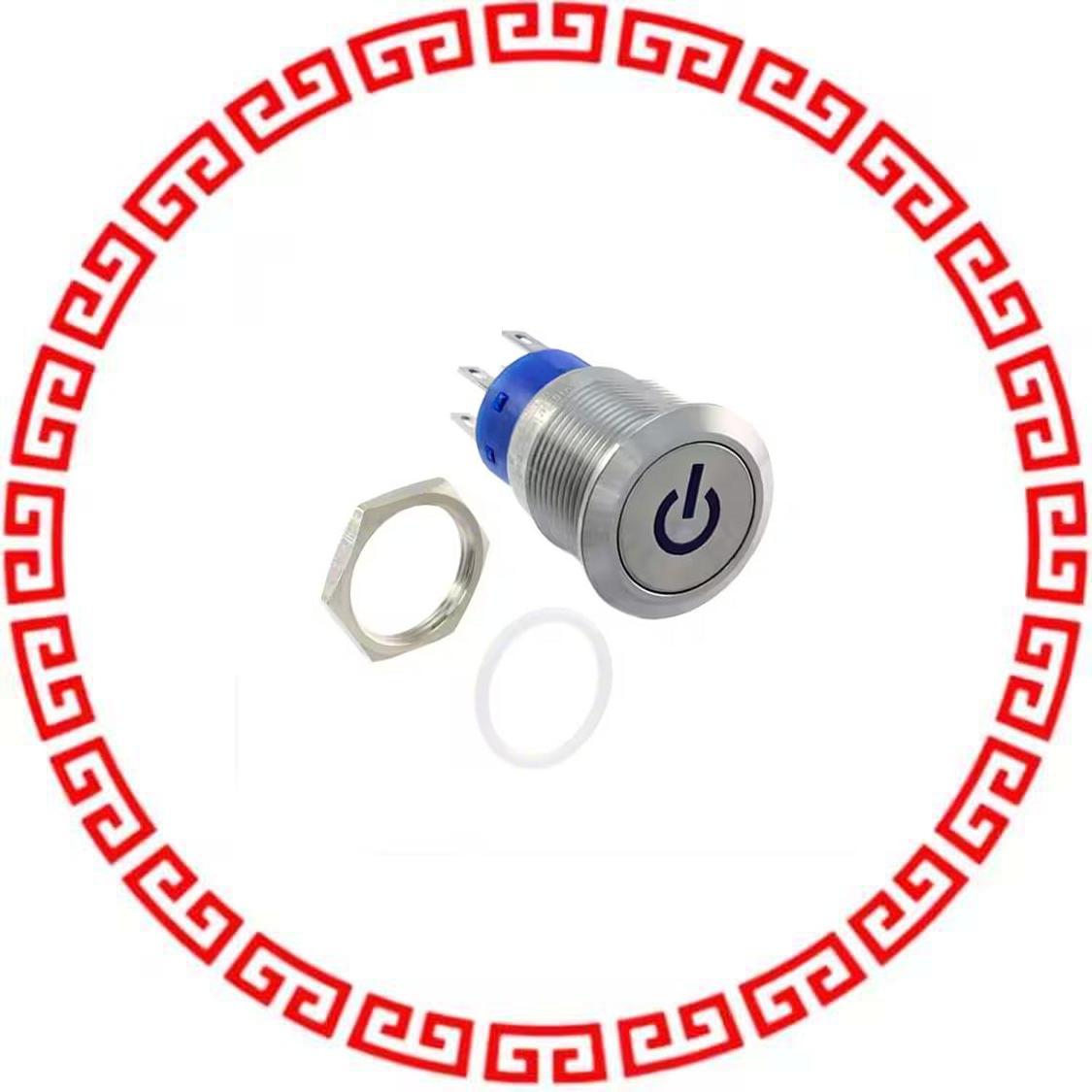 AV1921P724Q04 SWITCH PUSHBUTTON DPST 3A 250V