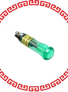 6081232240F LED PNL IND 8MM GRN 24V SNAP-FIT