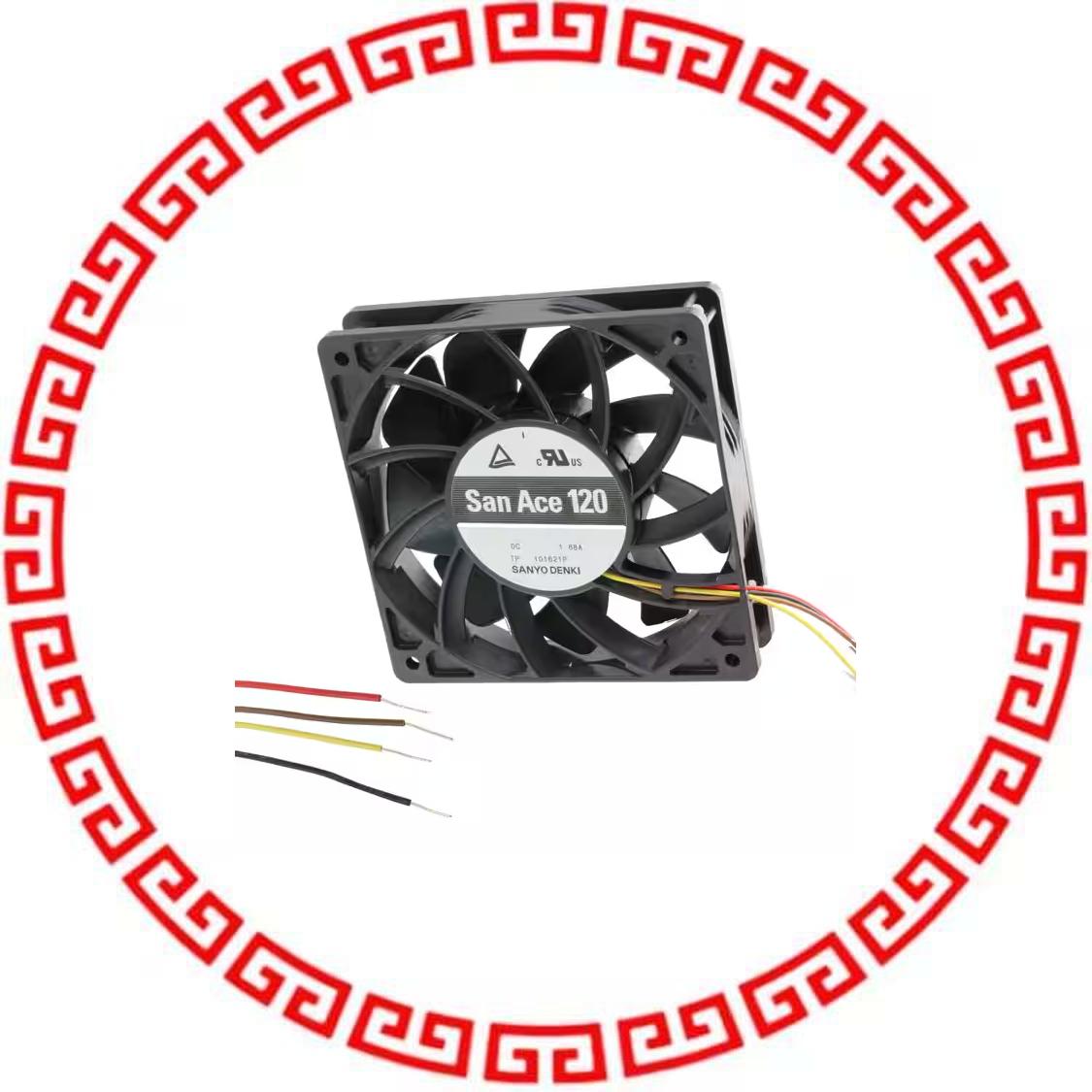 9GV1212P4G01 FAN 120X25MM 12VDC VANE TACH,PWM