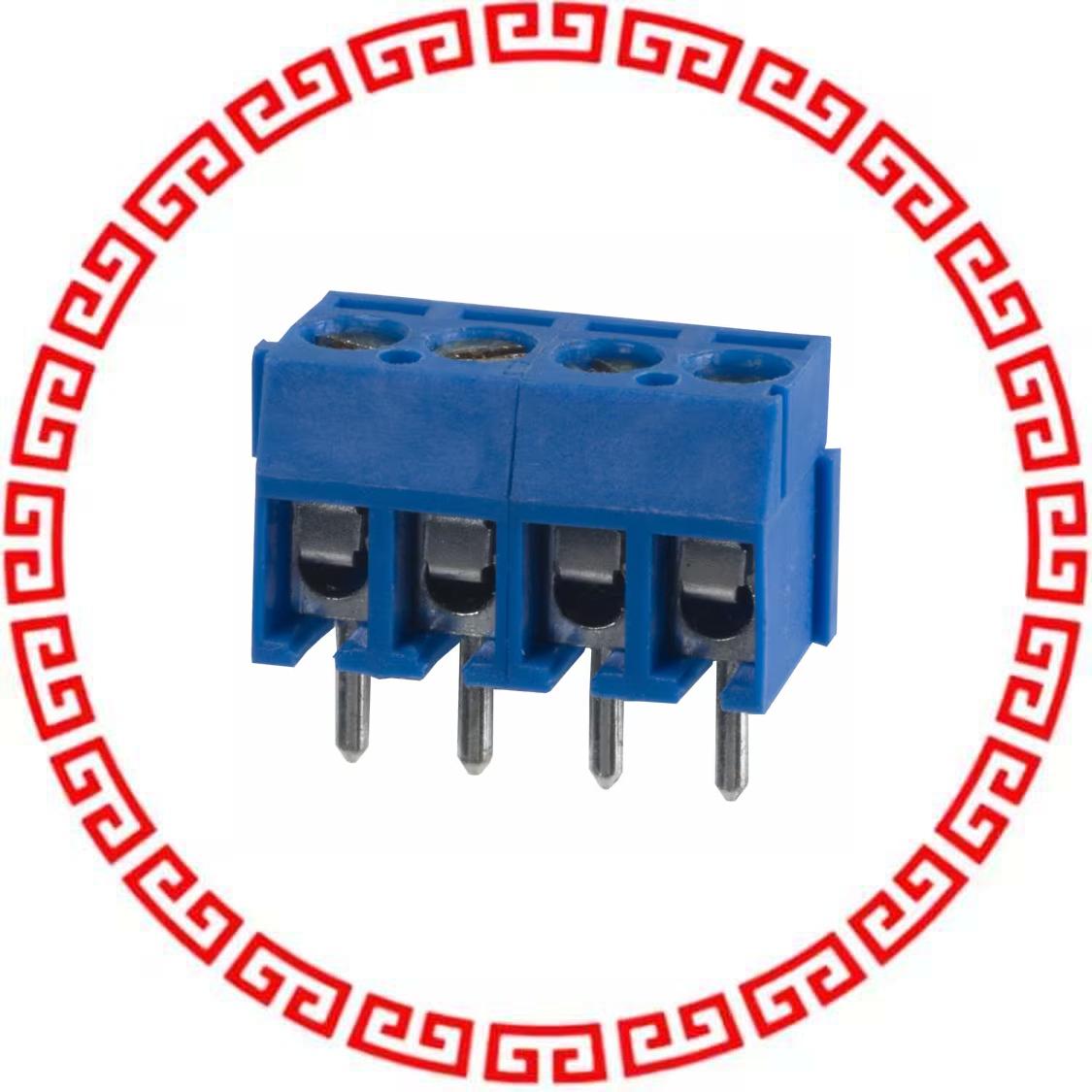 OSTTE040161 TERM BLOCK 3.5MM VERT 4POS PCB