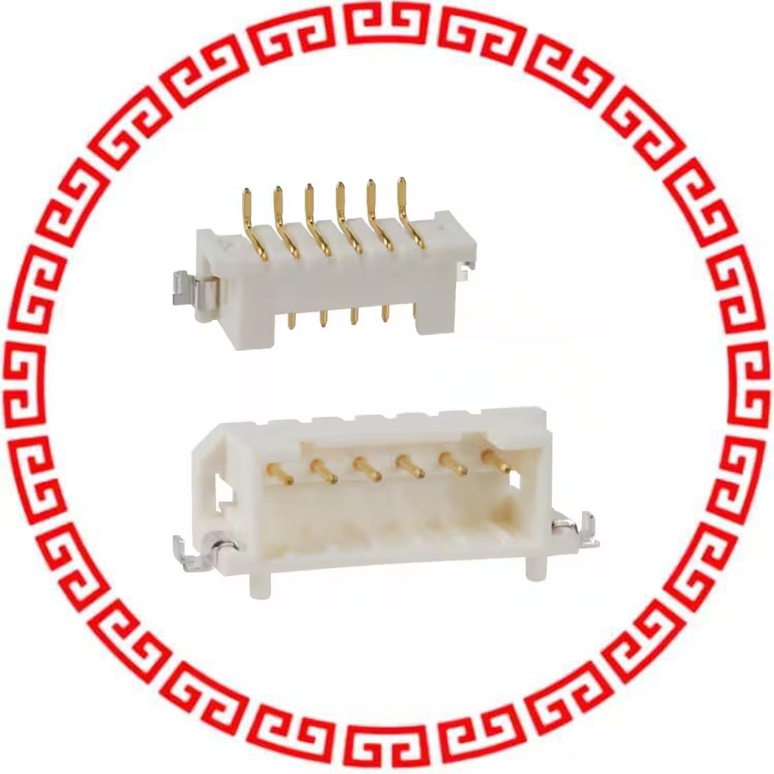 DF3E-6P-2H(50) CONN HEADER 6POS 2MM R/A GOLD