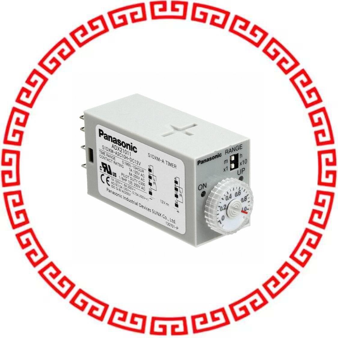 S1DXM-A2C10H-DC12V RELAY TIME DELAY 10HR 7A 250V