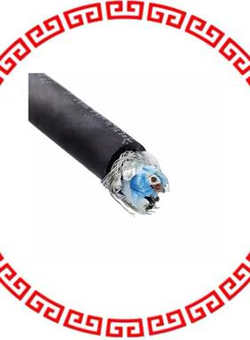 25122 BK005 MULTI-PAIR 4COND 22AWG BLK 100'