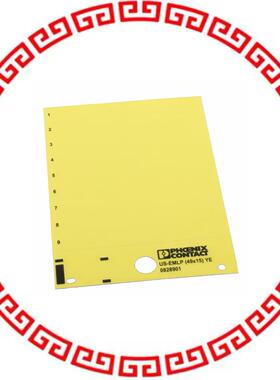 828901 LABEL CARD YELLOW