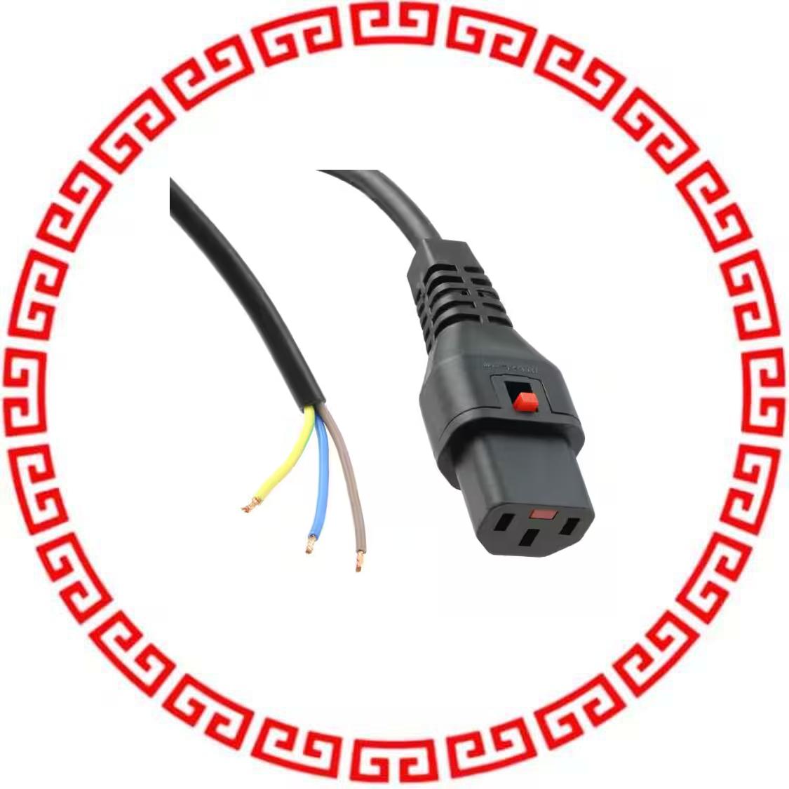 IL13-SE-H05-3100-500 10A CORD C13 PLG-WR ENDS 500CM
