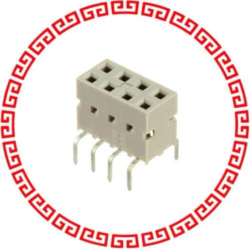 71991-804HLF CONN RCPT 8POS .100 DL STR PCB