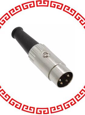 09BL4MX CONN PLUG MALE DIN 4POS SOLDER