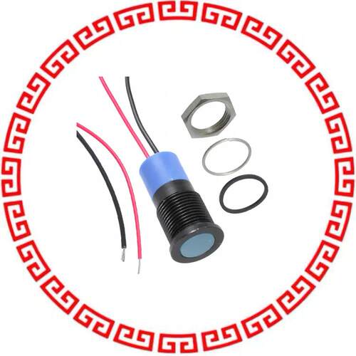 Q14F3BXXB12E LED PM INDICATOR FLUSHED BLUE