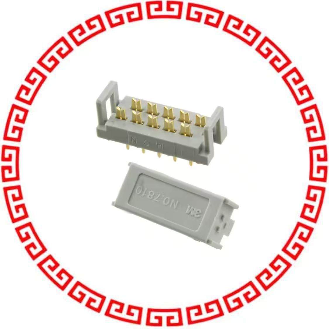 7810-0000PR CONN PCB 10POS .100 DUAL 2.8M