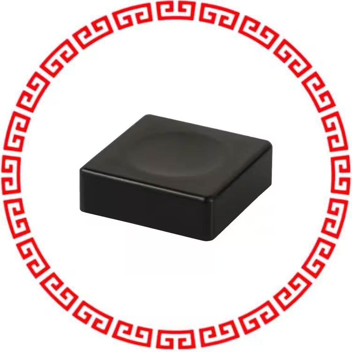 4JBLK CAP PUSHBUTTON SQUARE BLACK