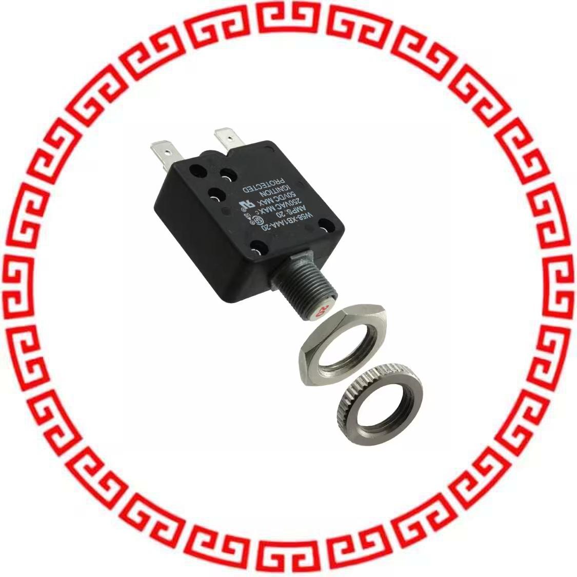 W58-XB1A4A-20 CIR BRKR THRM 20A 250VAC 50VDC