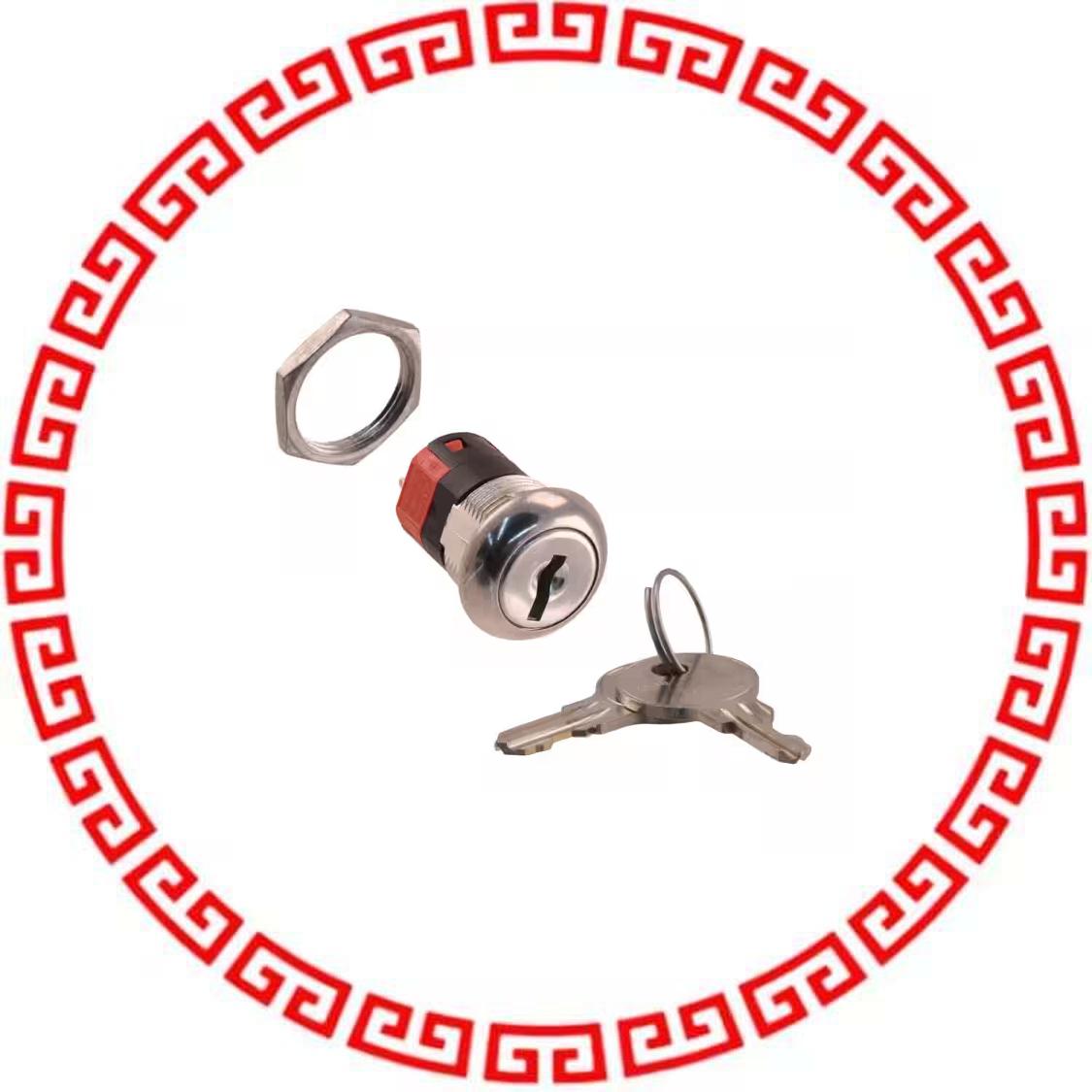 Y100AA2C203NQE SWITCH KEYLOCK 3POS SP3T 4A 125V