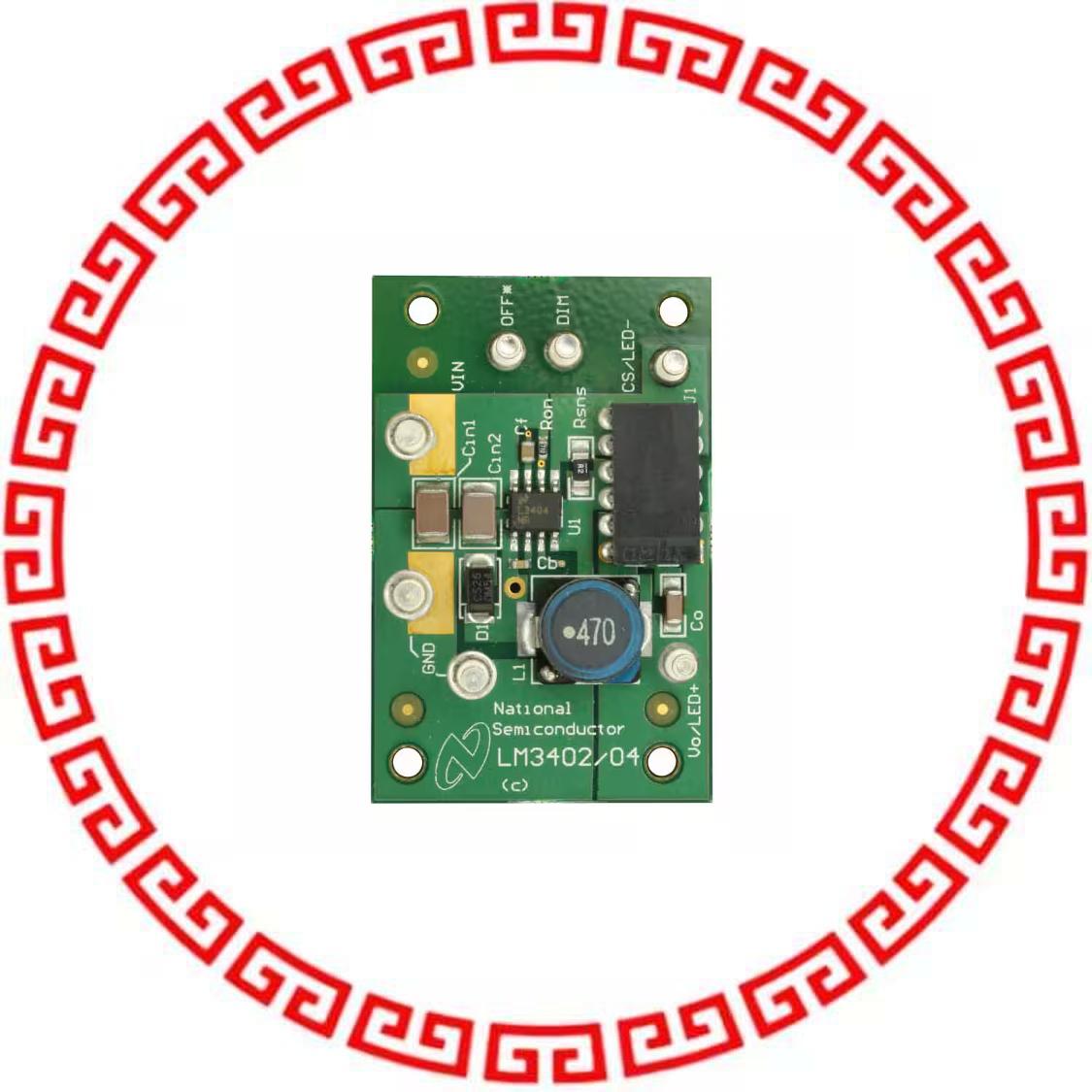 LM3404MREVAL BOARD EVALUATION LM3404MR