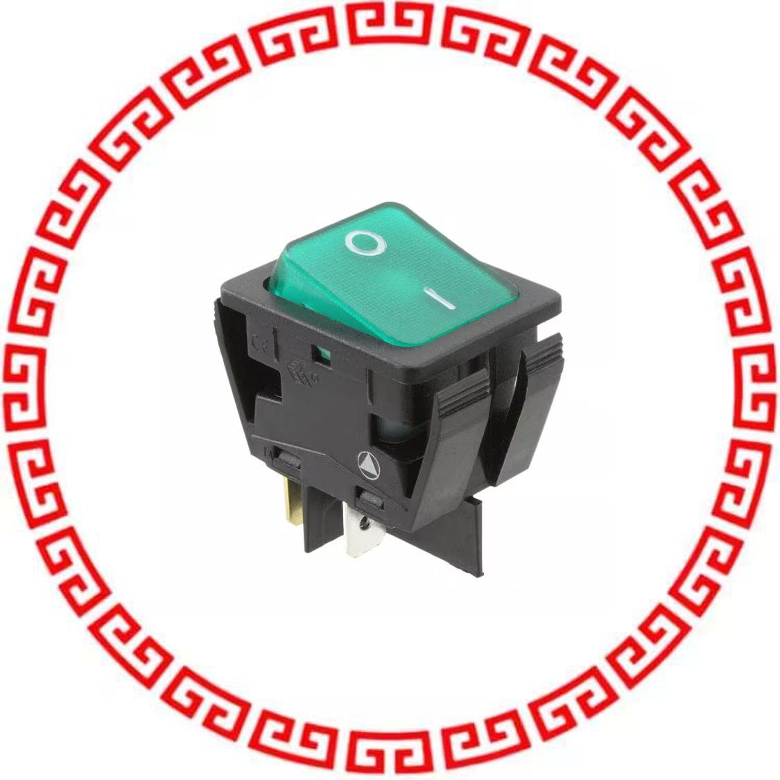 C6053ALBG2-1197W-B SWITCH ROCKER DPST 20A 277V