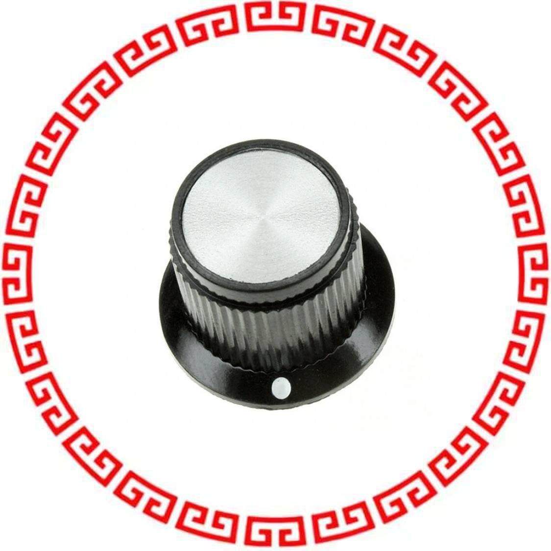 PK50B1/8 KNOB KNURLED W/SKRT 0.126 PLAST