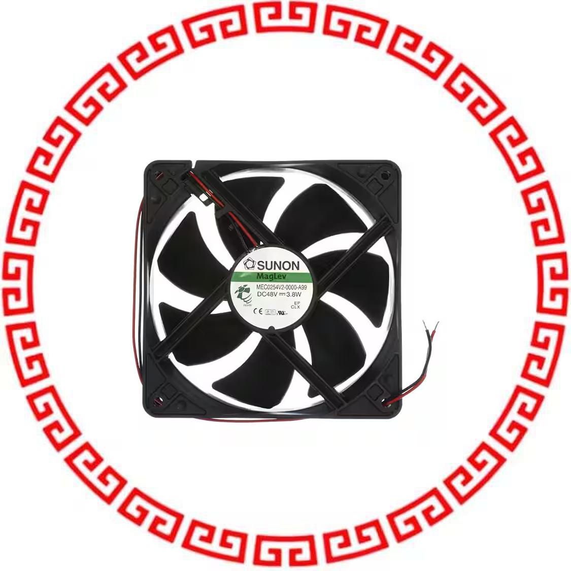 MEC0254V2-000U-A99 FAN AXIAL 120X25MM 48VDC WIRE