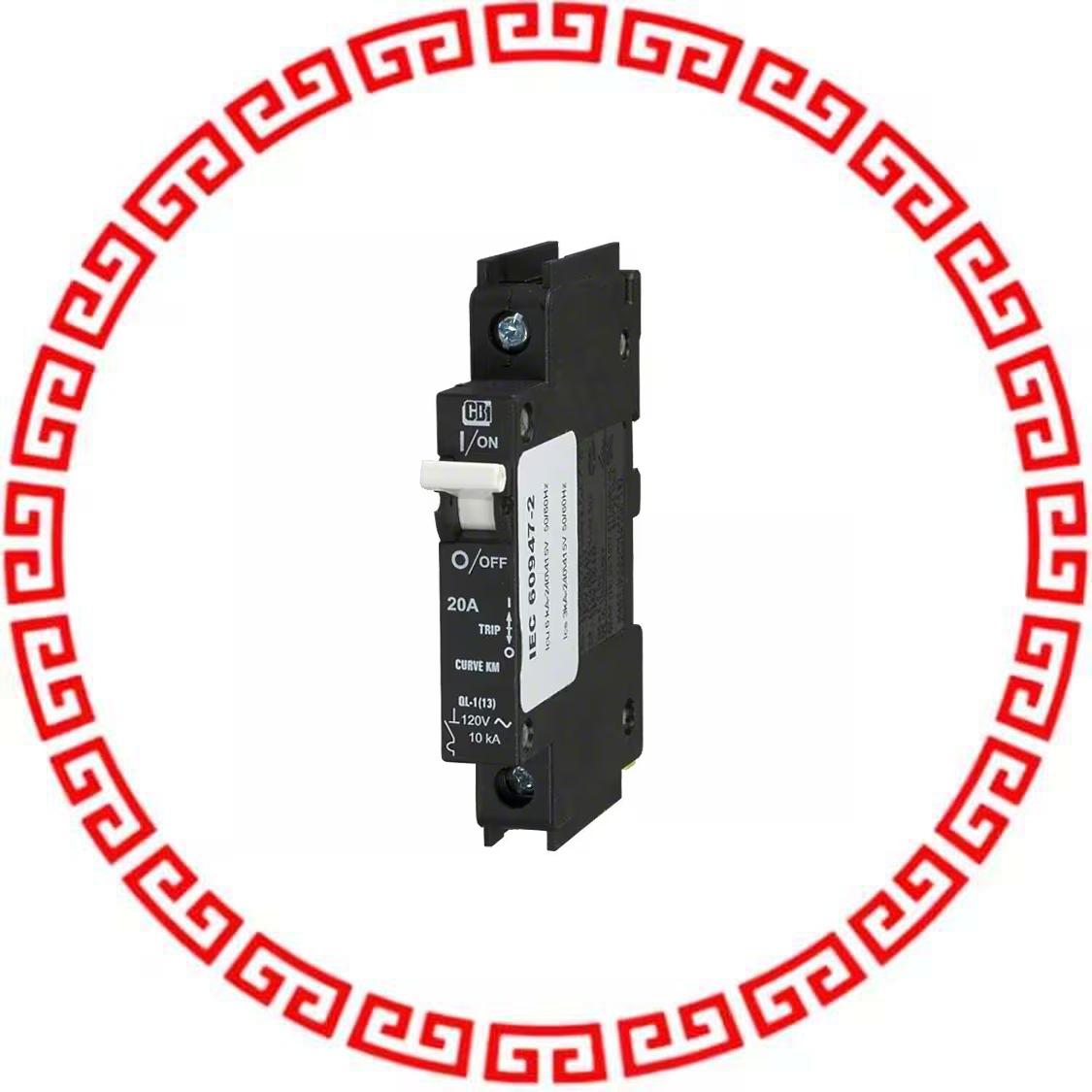 C20A1P-489 CIR BRKR MAG-HYDR 20A 240VAC