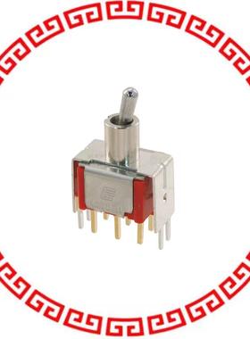 100DP1T2B4VS2RE SWITCH TOGGLE DPDT 0.4VA 20V