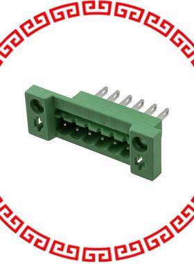 707141 TERM BLK HEADER 6POS GREEN