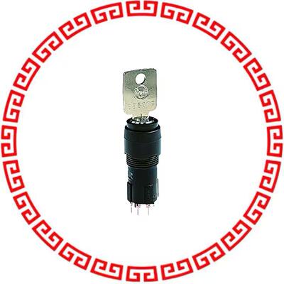 1.10119.6170000 SWITCH KEYLOCK SP3T 0.1A 35V