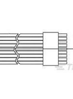 USS009SC2DC018「Cable Assembly Wire 0.457m 30AWG Rectangu」