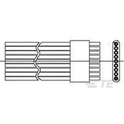 USS009SC2DC018「Cable Assembly Wire 0.457m 30AWG Rectangu」