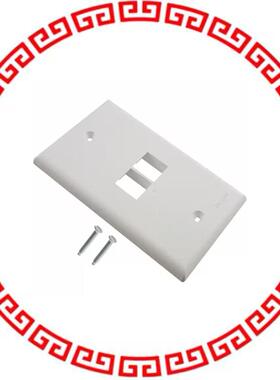 NK2FNWH FACEPLATE SNGL GANG 2PORT WHITE