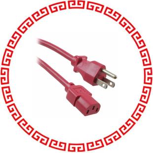 800 RED PWR 10A 13D 125V 18AWG CORD 0006F