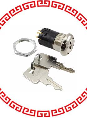 Y1907U2C207NG SWITCH KEYLOCK 3POS SP3T 4A 125V