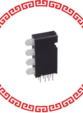 5680704444F LED 4HI 3MM YEL/GREEN BICLR PCMT