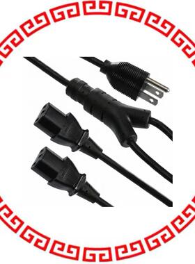 AK500/Y-U Y-PWR CORDS 1 PLUG - 2 IEC CONN