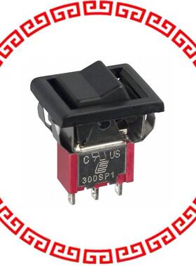 300SP1R6BLKM1QEBLK SWITCH ROCKER SPDT 5A 120V
