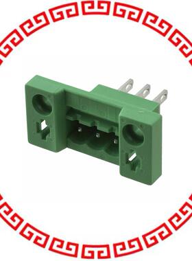 707251 TERM BLK HEADER 3POS GREEN