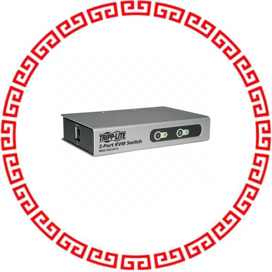 B022-002-KT-R SWITCH KVM PS/2 2PORT W/CABLES