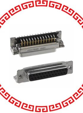 242A17680X CONN D-SUB RCPT 25POS R/A SOLDER