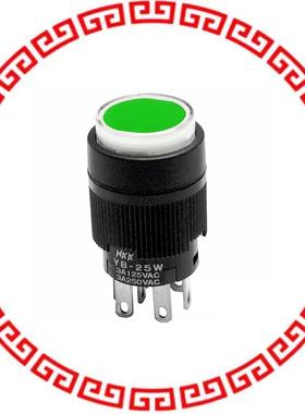 YB25WCKW01-5F-JF SWITCH PUSHBUTTON DPDT 3A 125V
