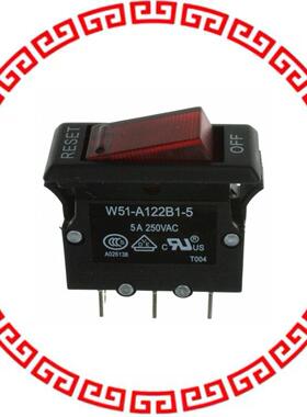 W51-A122B1-5 CIR BRKR THRM 5A 250VAC 50VDC